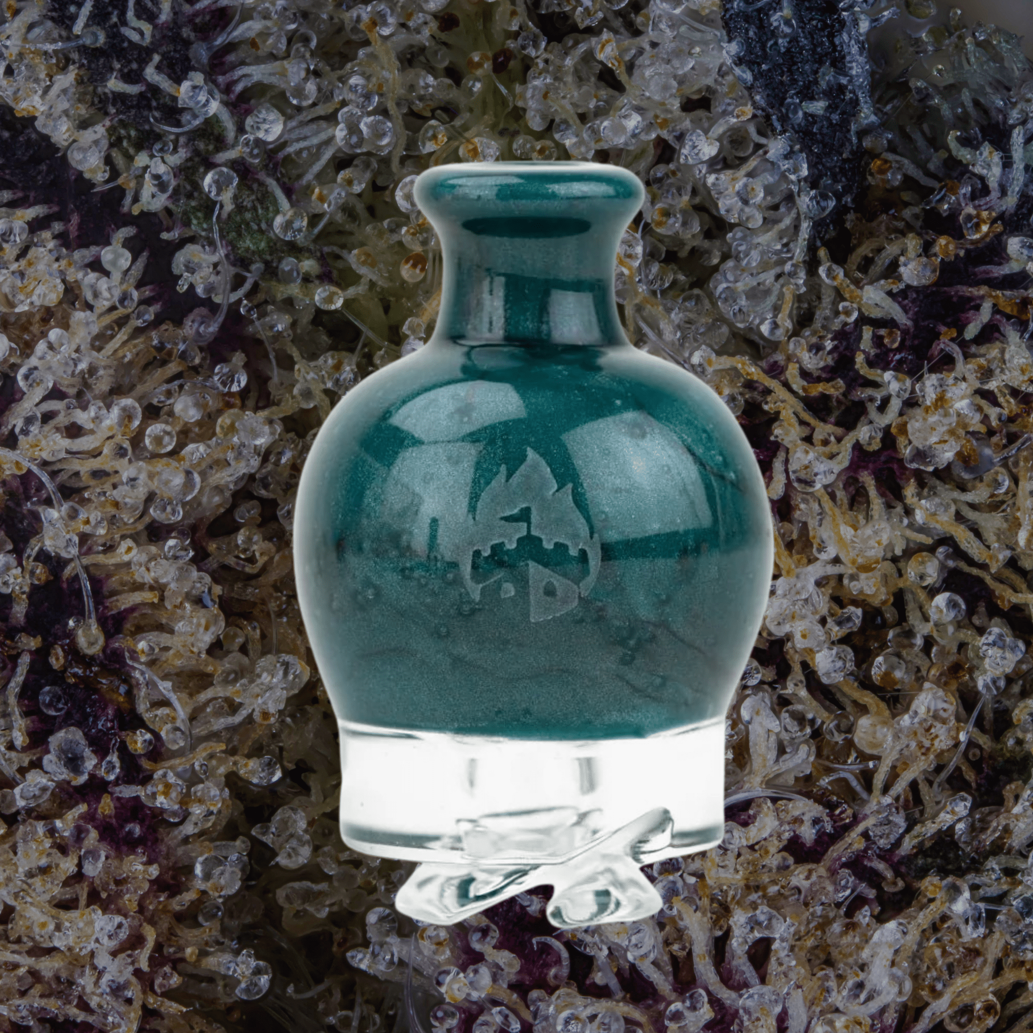 Empire Glassworks Blue Lagoon Puffco Pivot Top | Trichly
