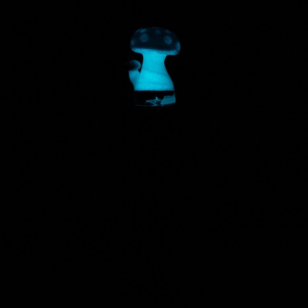 Empire Glassworks Blue Mushroom Puffco Pivot Glass Top | Trichly
