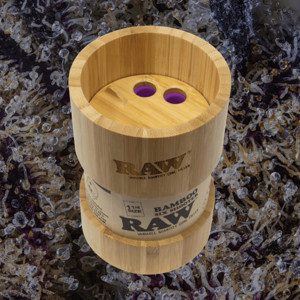 RAW Cone Filler Six - Shooter - Bamboo 1 1 - 4 | Trichly