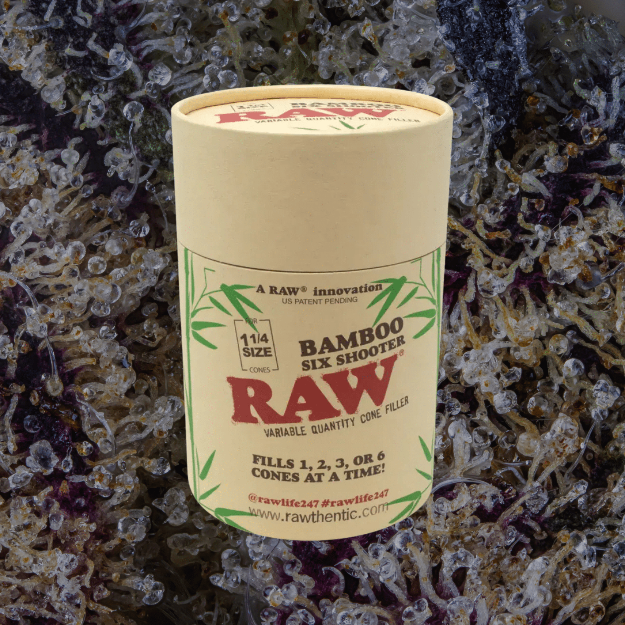 RAW Cone Filler Six - Shooter Bamboo 1 1/4 | Trichly