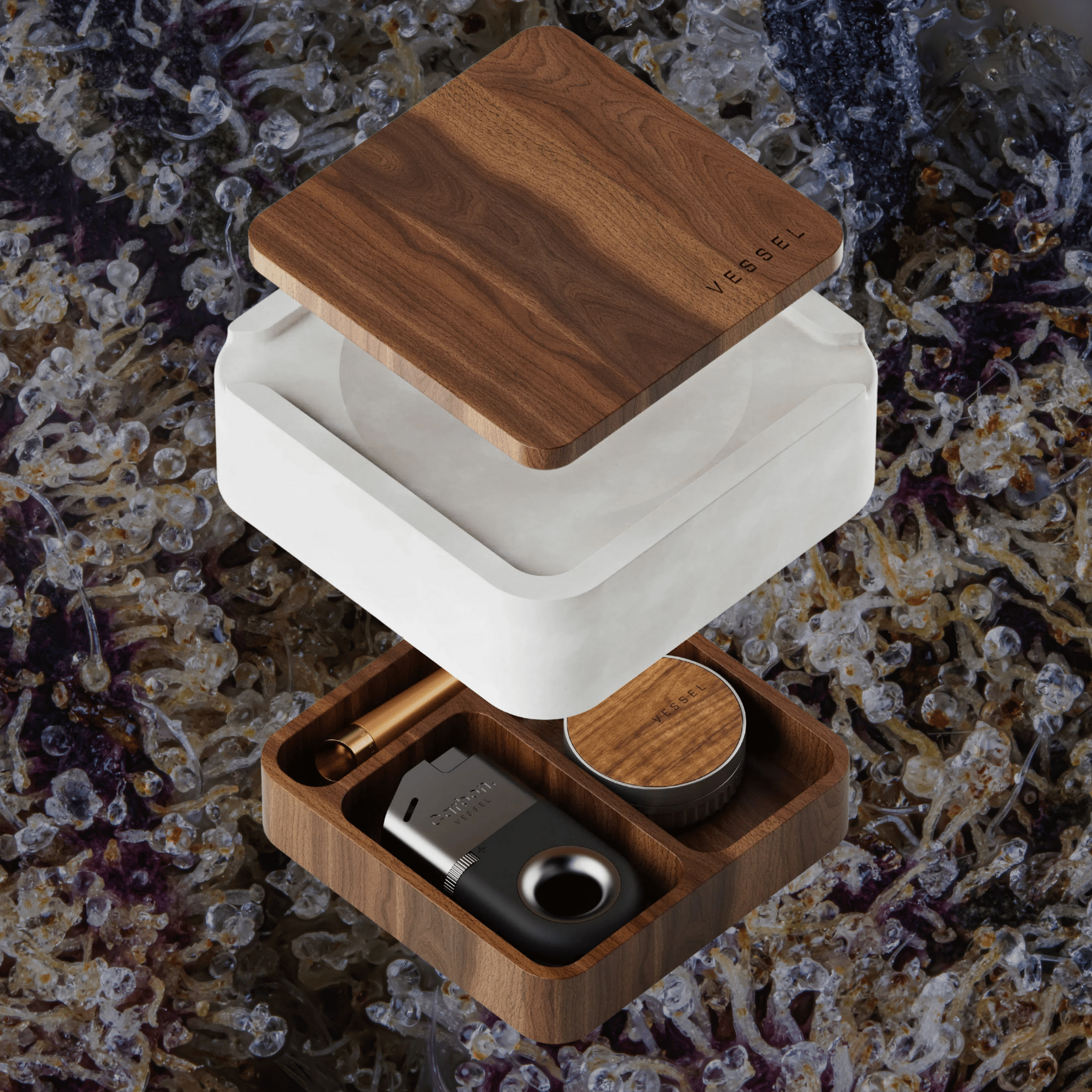 Vessel Ash Ashtray & Storage Black | Trichly
