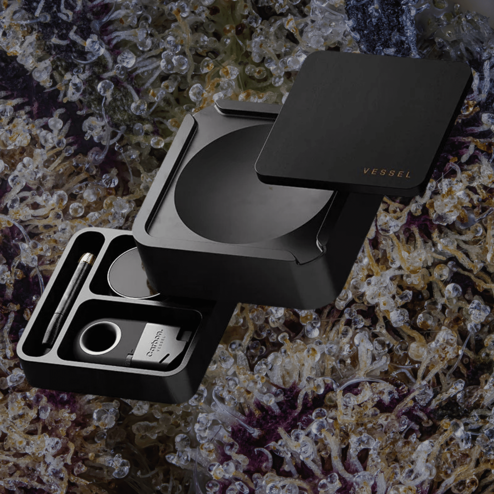 Vessel Ash Ashtray & Storage Black | Trichly