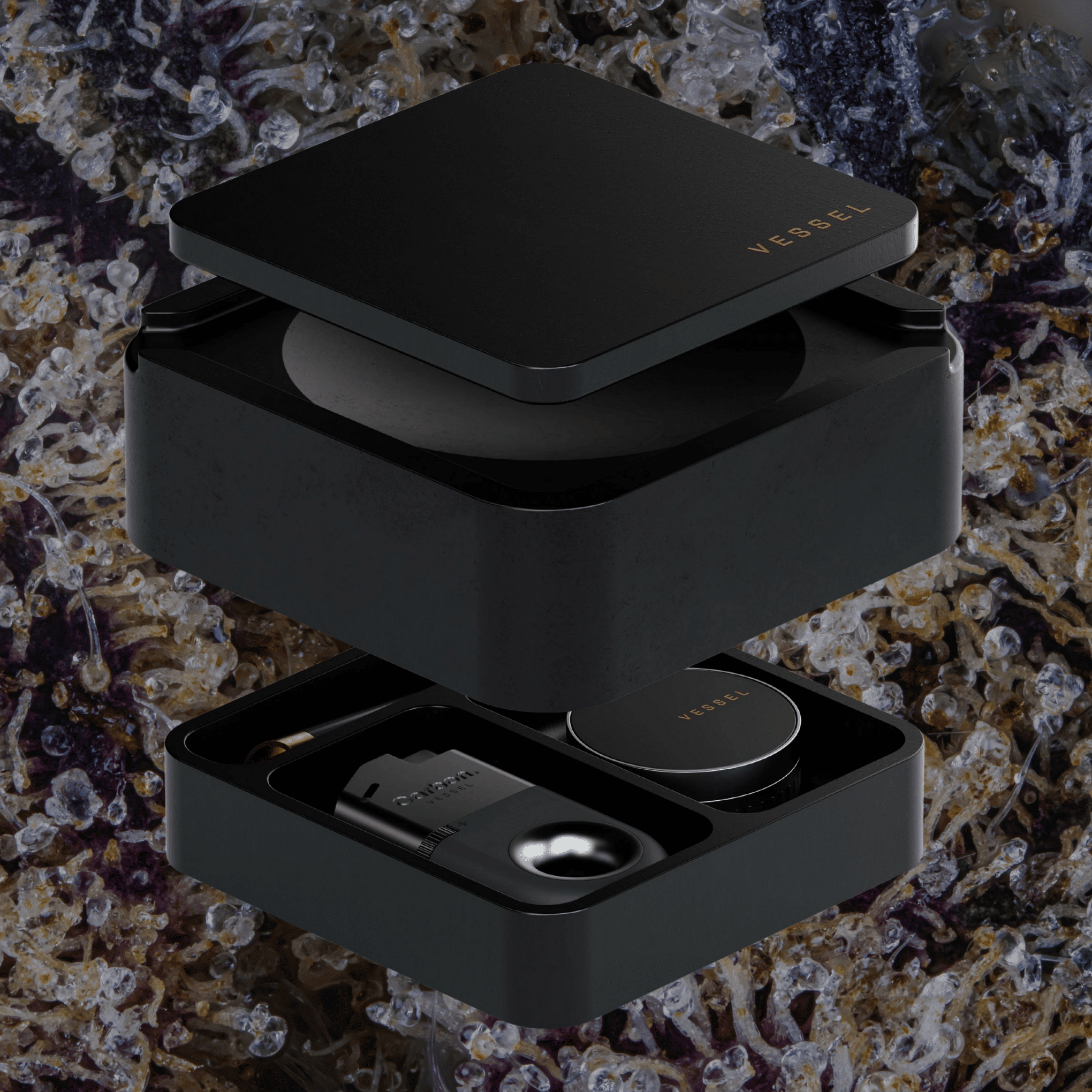 Vessel Ash Ashtray & Storage Black | Trichly