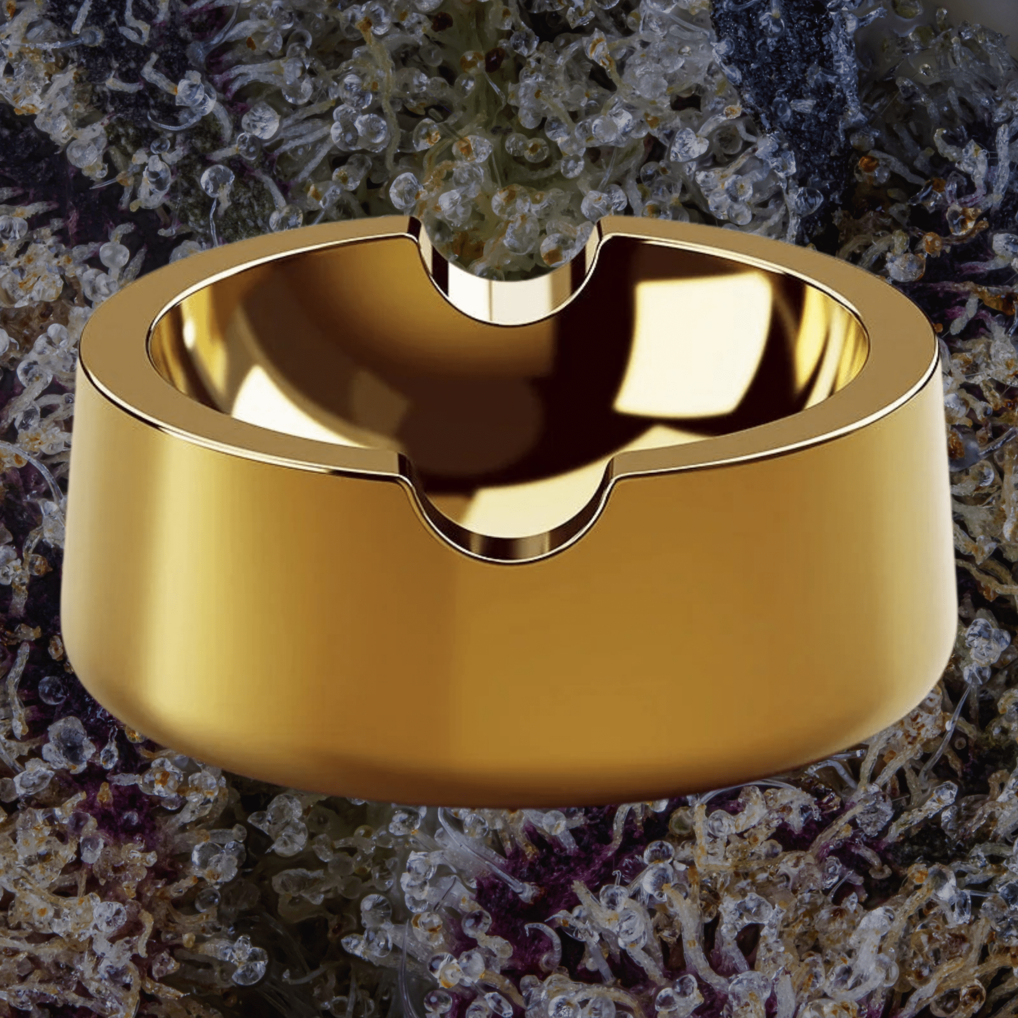 Vessel Ember Ashtray Gold | Trichly