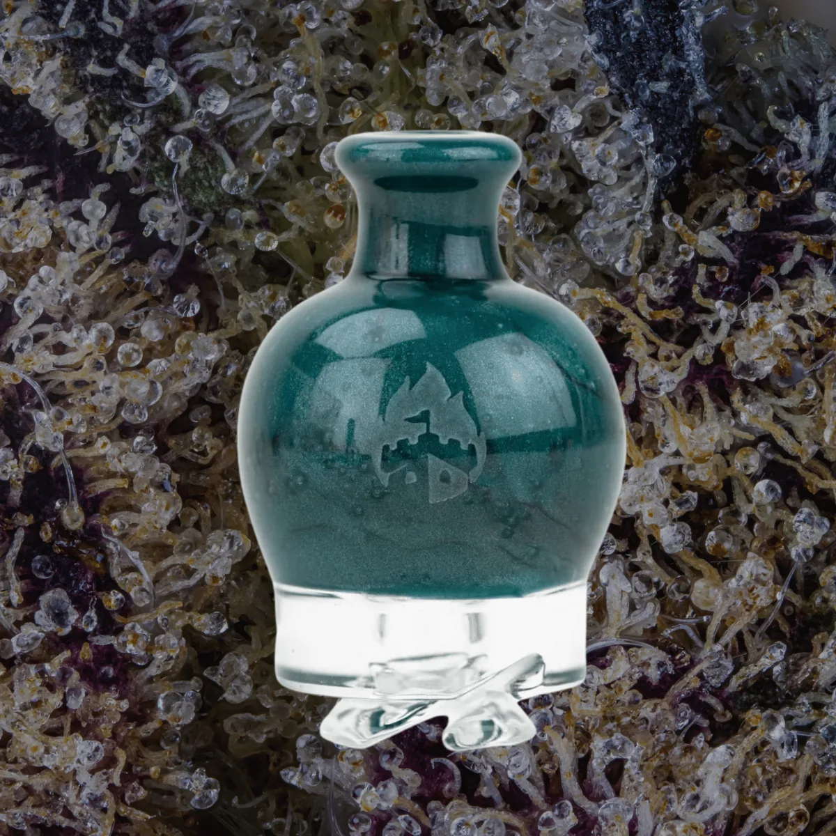 Empire Glassworks Blue Lagoon Puffco Pivot Top — glass from Trichly