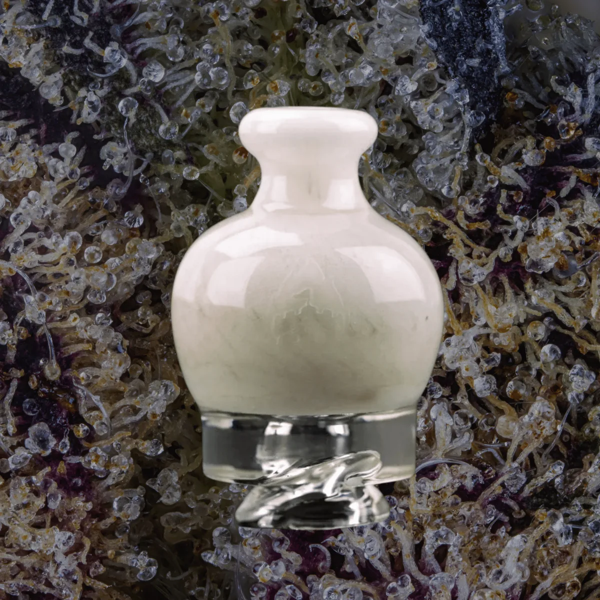 Empire Glassworks Glow in the Dark Puffco Pivot Top — glass from Trichly