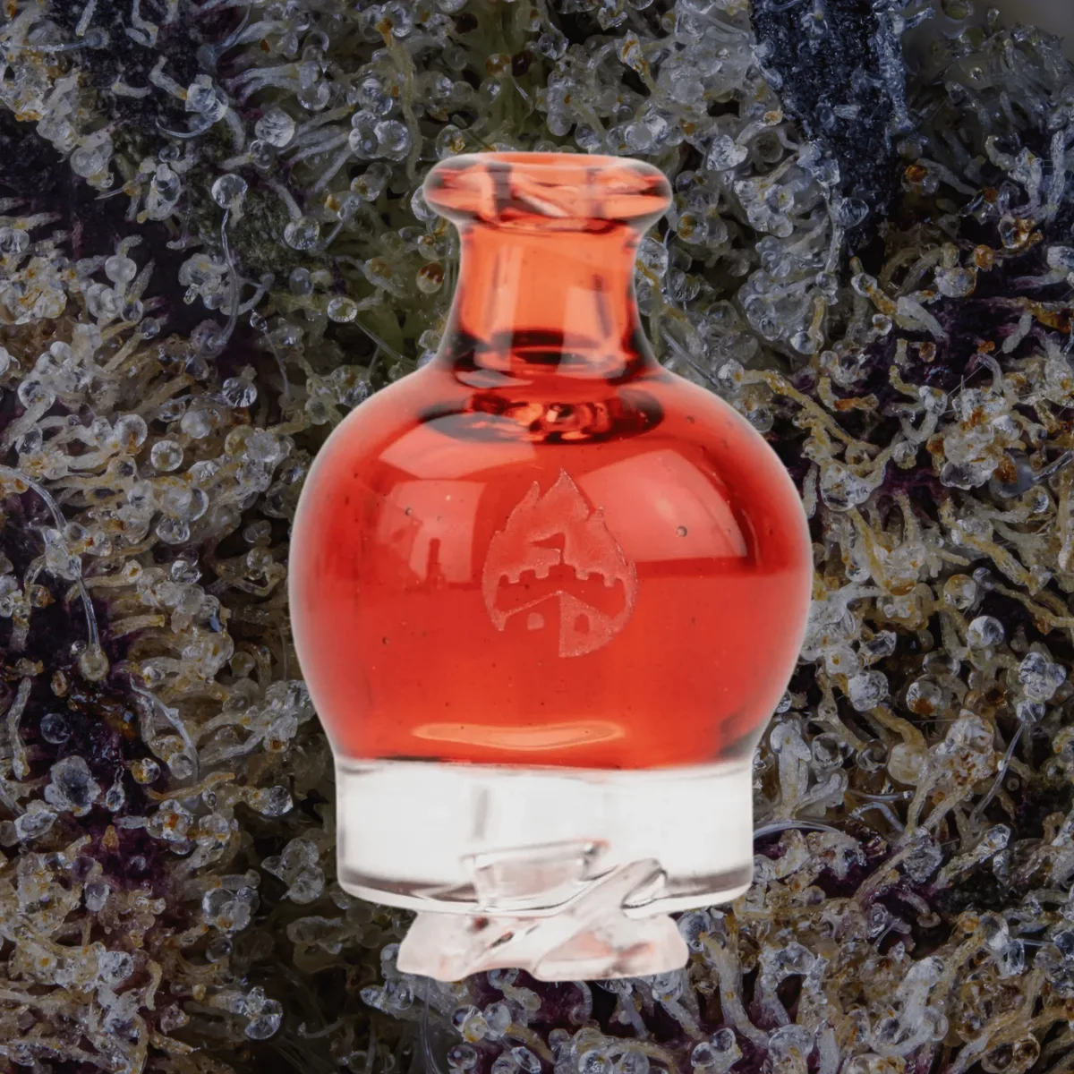 Empire Glassworks Transparent Red Puffco Pivot Top — glass from Trichly